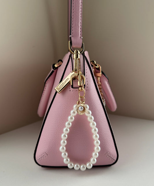 Pearl round keychain